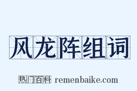 风龙阵组词是什么意思的图片